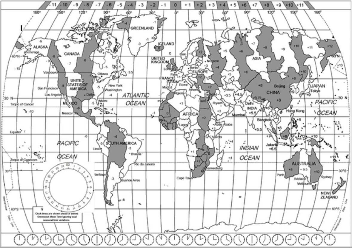 time zone map