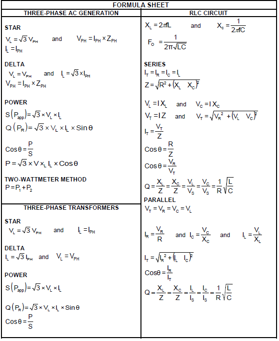 formula sheet 1