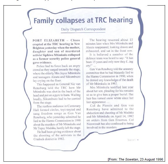 20 family collapses at trc hearing