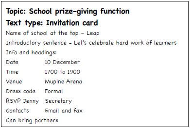 invitation card plan
